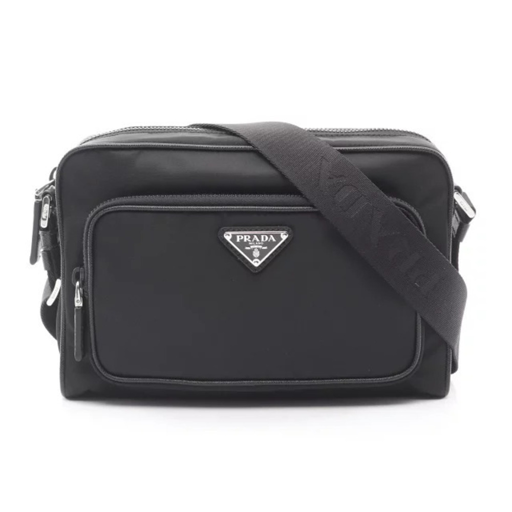 Prada TESSUTOSAFFIAN Shoulder Bag Black